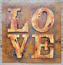 Love Metallo Muro Art