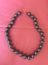 Collana perle nere grandi