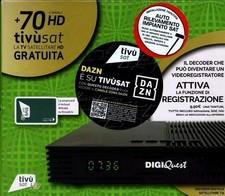 DECODER HD TIVÙSAT SATELLITARE TI9 DIGIQUEST SCHEDA INCLUSA