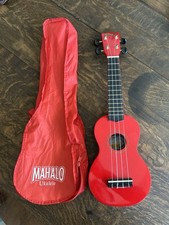 mahalo ukulele rosso con borsa