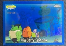 The Salty Spitoon 2025 Topps Chrome Spongebob SquarePants rifrattore blu 118/150