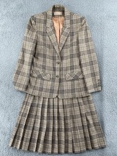 Tuta da lavoro vintage PENDLETON donna lana taglia 16 giacca abito midi gonna USA