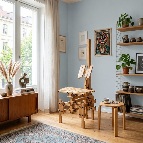 Sedia sculturale post moderna - sedia,
