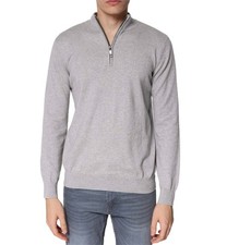 maglione mezza zip uomo in