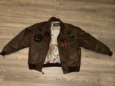 Bomber vintage 100% pelle con