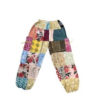 Pantaloni patchwork fatti a