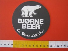 B1 SOTTOBICCHIERE BIRRA BEER MAT BIER COASTER PILSNER DANIMARCA BJORNE BEAR ORSO