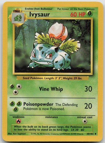 Ivysaur set base non comune - set,