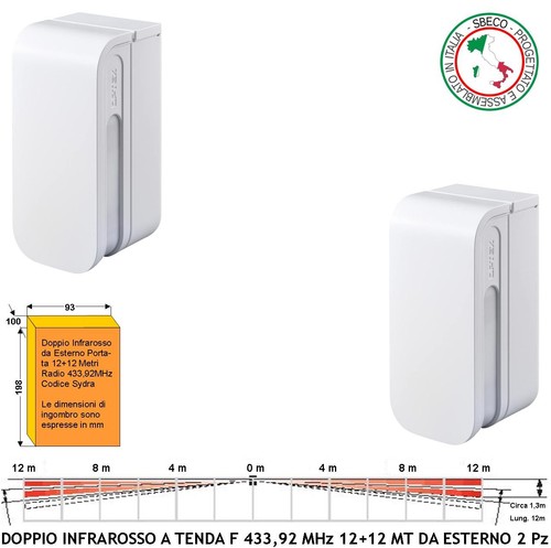 Sensore infrarosso dual - sensore, tenda