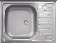 Lavello appoggio in acciaio L 60 cm vasca a sinistra, MabelOnline