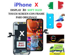 IPHONE X ( 10 ) DISPLAY " SOFT OLED " TOUCH SCREEN FRAME PARI  ORIGINALE