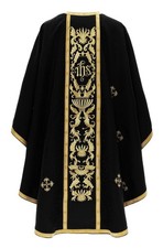 Casula Gotica Nera con stola
