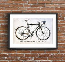 Poster schizzo artistico BMC Teammachine SLR01 - 2011 [senza cornice]