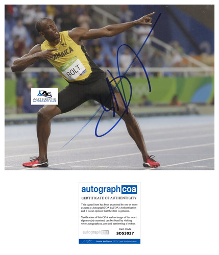 Usain bolt autografo firmato - usain,