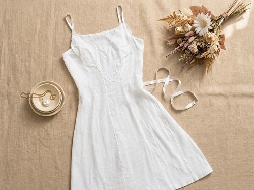 Vestito vintage bianco donna - vestito,