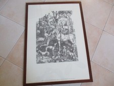 ALBRECHT DURER SANT'EUSTACCHIO INCISIONE SU CARTA PESANTE