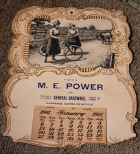 1901 vintage wall calendar - vintage,