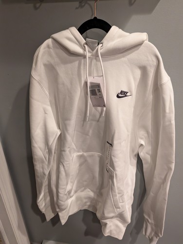 Nike white fleece pullover - xs,