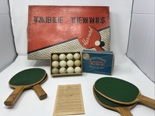 Vintage Harvard Table Tennis Set. Mid-century, Amazing Box Art!