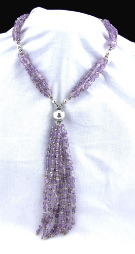 Collana argento con - collana, ciuffi