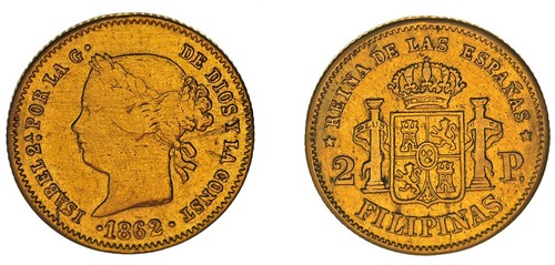 Gold pesos oro - pesos, isabel