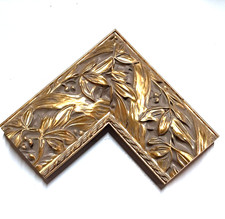 Cornice in legno ORO FOGLIA X quadri,foto,stampe,poster -LAR.93.ALT.40.BAT.20 MM