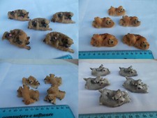 LOTTO 21 STATUINE COPPIA CUCCIOLI CANE BOMBONIERE MINIATURE DA COLLEZIONE RESINA