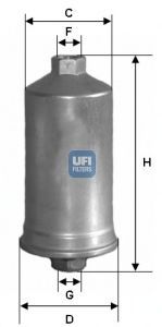 Filtro carburante ufi - filtro,