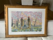 Michele Cascella, litografia numerata, giardino