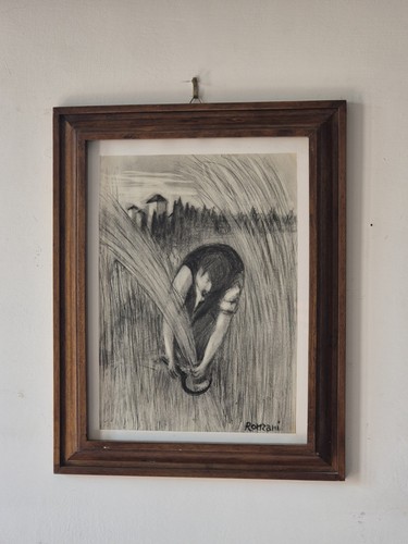Disegno carboncino firmato - disegno, a