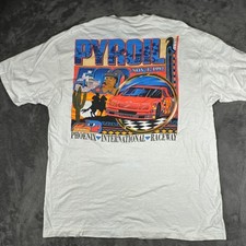 Vintage Pyroil 500 Phoenix International Raceway 1992 Hanes XL punto singolo