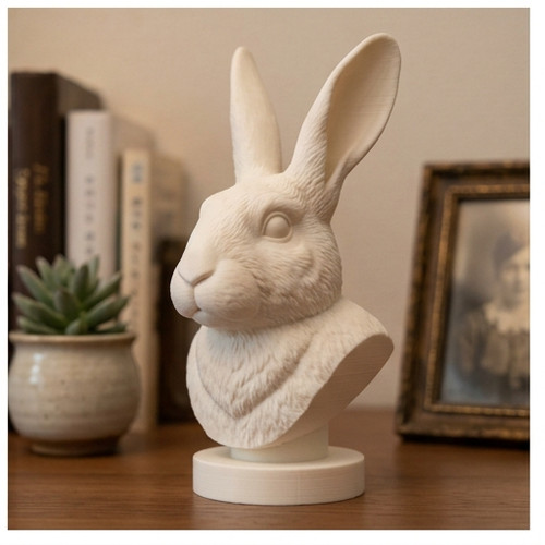 Scultura busto coniglio