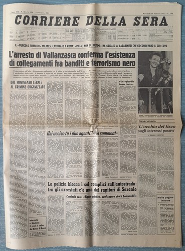 Giornale arresto vallanzasca - giornale,