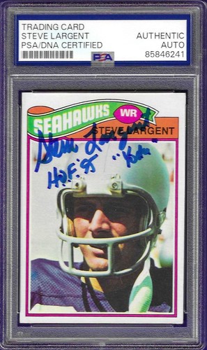 Steve largent firmato con - firmato, "hof