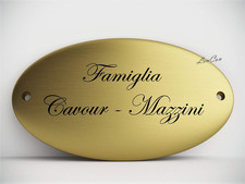 Targa Ovale in Ottone Finitura