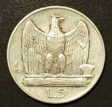 5 LIRE 1926 q SPL AQUILINO