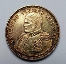 Italia : Moneta Argento Commemorativa Napoleone Sovrano Dell'Elba (1814-1815)