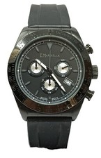 Orologio Marinella chronograph watch black with round shaped s steel 42mm swiss