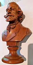 Giuseppe Verdi, bel bustino in legno firmato