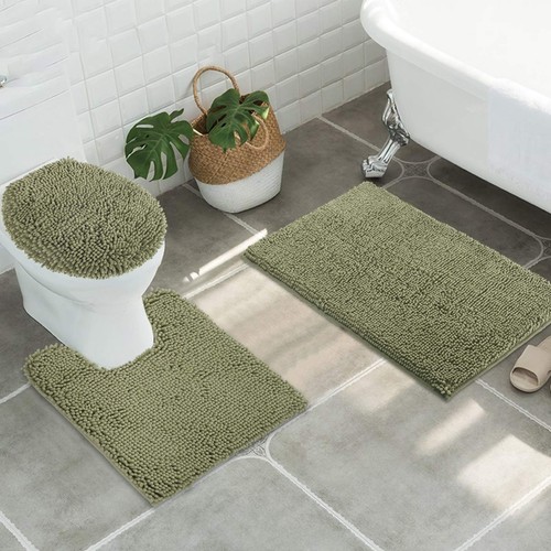 Set tappetino bagno shaggy - set,