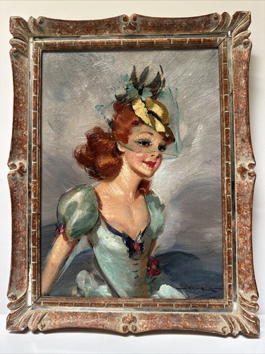 Antico quadro bella donna - quadro,