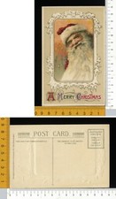 V1778] BUON NATALE BABBO NATALE ST NICOLAS NOEL CON BARBA LUNGA - RILIEVO