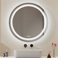 Specchio bagno rotondo LED con