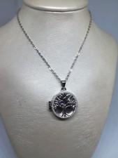 Collana ciondolo ALBERO DELLA VITA ZIRCONI COLORATI PORTAFOTO