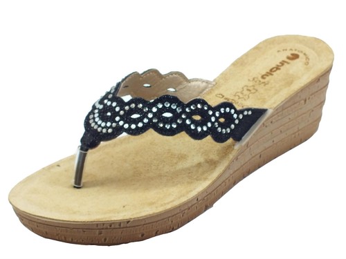 Inblu gm000042 nero infradito - inblu,