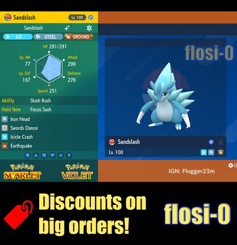 6iv shiny sandslash alola - 6iv,