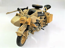 MOTOCICLO SIDECAR POLISTIL BMW R75 MS110 AFRIKA KORPS IN SCALA 1/15 IN  DIE-CAST