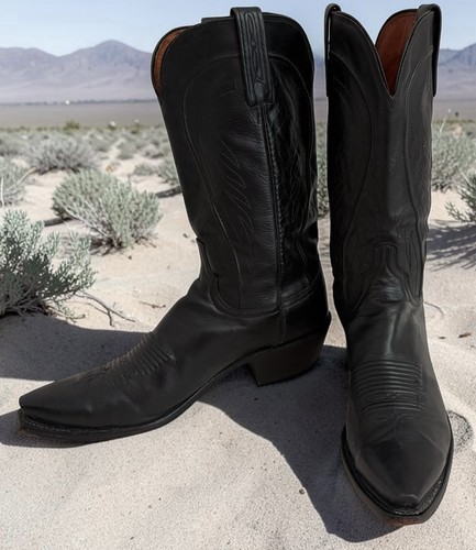 Stivali neri cowboy fatti - , a