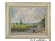 QUADRO PAESAGGIO DIPINTO AD