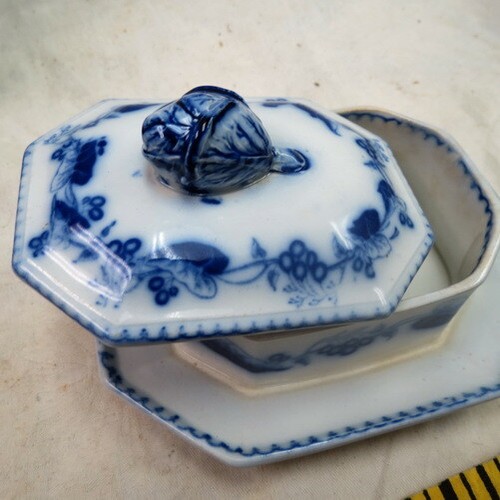 Raro antico wedgwood flow blu - raro,